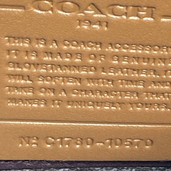 Coach 1941 Colorblock Linked Leather Wristlet Clutch Steel Blue Multicolor - Picture 12 of 12